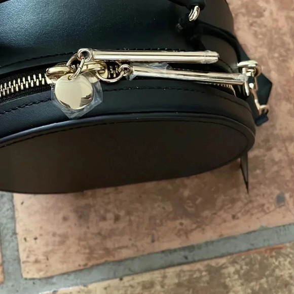 NEW ✨ ZAC POSEN Eartha Black Leather Round Top Handle Bag - Picture 6 of 13